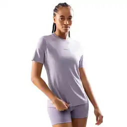 Decathlon Dames Fitness shirt met korte mouwen Pulau Paars aanbieding