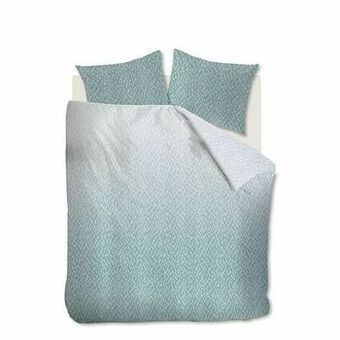 Leen Bakker Ambiante dekbedovertrek Bodie - groen - 200x200/220 cm - Leen Bakker aanbieding