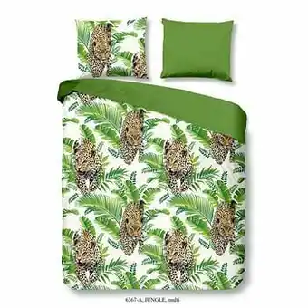 Leen Bakker Good Morning dekbedovertrek Jungle - veelkleurig - 200x200/220 cm - Leen Bakker aanbieding