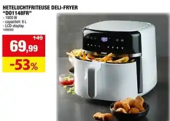 Hubo HETELUCHTFRITEUSE DELI-FRYER D01148FR aanbieding
