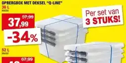 Hubo OPBERGBOX MET DEKSEL Q-LINE 36L aanbieding