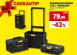 Hubo GEREEDSCHAPSWAGEN 3-IN-1 QUIсKCLINK aanbieding