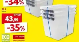 Hubo OPBERGBOX MET DEKSEL Q-LINE 52 L aanbieding