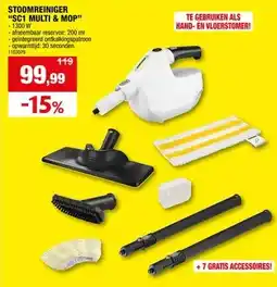 Hubo STOOMREINIGER SC1 MULTI & MOP aanbieding