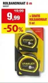 Hubo ACCU LUCHTPOMP MINI 12 V ROLBANDMAAT 8 m aanbieding