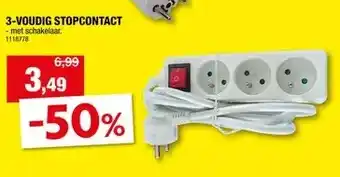 Hubo 3-VOUDIG STOPCONTACT aanbieding