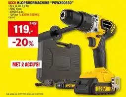 Hubo ACCU KLOPBOORMACHINE POWX00530 aanbieding