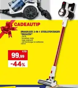 Hubo DRAADLOZE 2-IN-1 STEELSTOFZUIGER D0242SV aanbieding