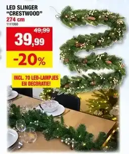 Hubo LED SLINGER CRESTWOOD 274 cm aanbieding