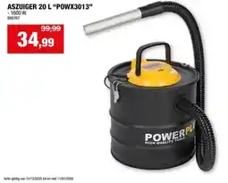 Hubo ASZUIGER 20 L POWX3013 aanbieding