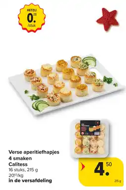Carrefour Verse aperitiefhapjes 4 smaken Calitess aanbieding