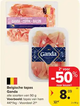 Carrefour Ganda Belgische tapas aanbieding