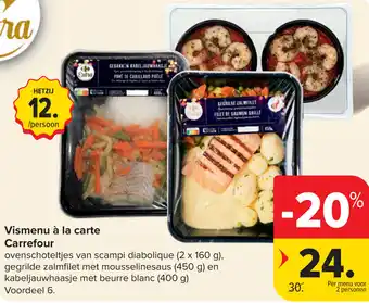 Vismenu à la carte Carrefour