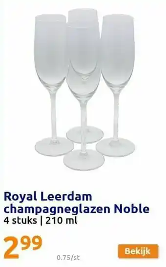 Action Royal leerdam champagneglazen noble aanbieding