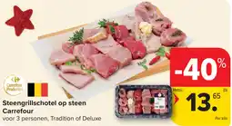 Carrefour Steengrillschotel op steen aanbieding