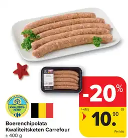 Carrefour Boerenchipolata aanbieding
