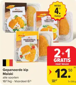 Carrefour Gepaneerde kip Maïski aanbieding