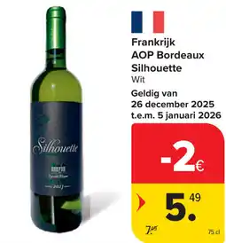 Carrefour Frankrijk AOP Bordeaux Silhouette Wit aanbieding