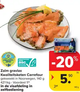 Carrefour Zalm gravlax Kwaliteitsketen Carrefour aanbieding