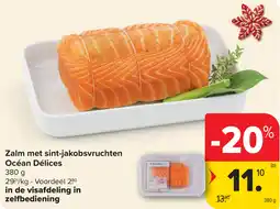 Carrefour Zalm met sint-jakobsvruchten Océan Délices aanbieding