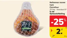 Carrefour Italiaanse rauwe ham aanbieding