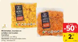 Carrefour Minikrieltjes, kwartjes en schijfjes met kruiden Carrefour aanbieding