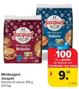 Carrefour Jacquet Miniburgers aanbieding