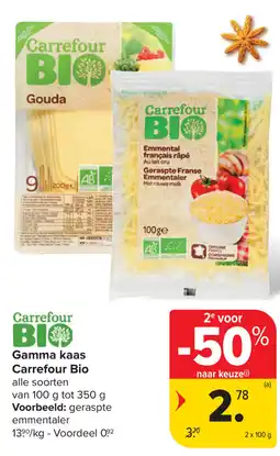 Carrefour Gamma kaas Carrefour Bio aanbieding