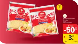 Carrefour Geraspte emmentaler Carrefour aanbieding