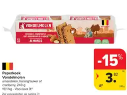 Carrefour Vondelmolen Peperkoek aanbieding