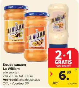 Carrefour La William Koude sauzen aanbieding