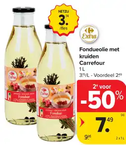 Carrefour Fondueolie met kruiden Carrefour aanbieding