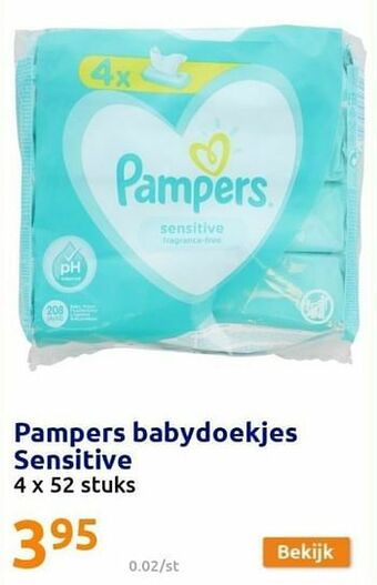 Action Pampers babydoekjes sensitive aanbieding