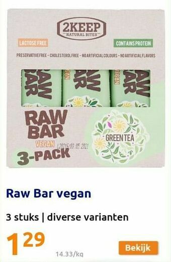 Action Raw bar vegan aanbieding