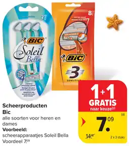 Carrefour scheerapparaatjes BiC aanbieding