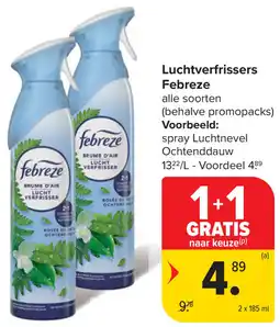 Carrefour Luchtverfrissers Febreze aanbieding