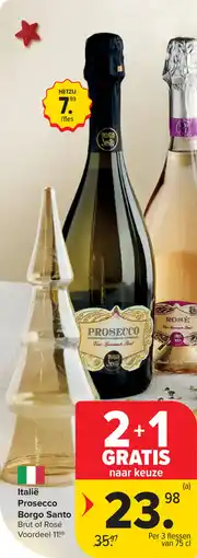 Carrefour Italië Prosecco Borgo Santo aanbieding