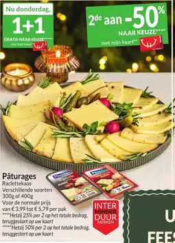 Intermarché Pâturages Raclettekaas aanbieding