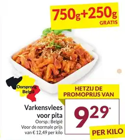 Intermarché Varkensvlees voor pita aanbieding