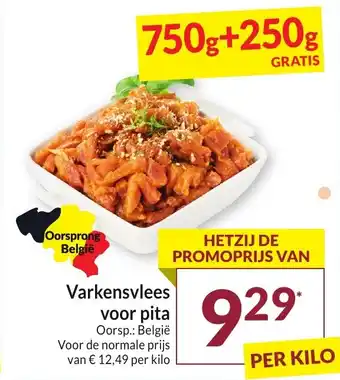 Intermarché Varkensvlees voor pita aanbieding