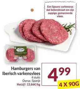 Intermarché Hamburgers van Iberisch Varkensvlees aanbieding