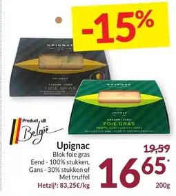 Intermarché Upignac Blok Foie Gras Eend aanbieding