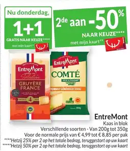 Intermarché EntreMont Kaas in blok aanbieding