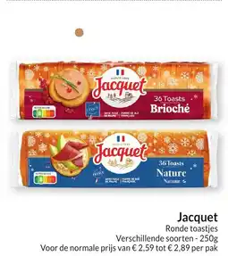 Intermarché Jacquet Ronde toastjes aanbieding