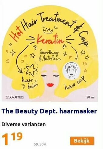 Action The beauty dept haarmasker aanbieding