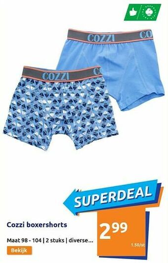 Action Cozzi boxershorts aanbieding