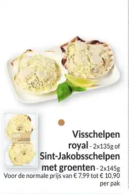 Intermarché Visschelpen Royal of Sint Jakobsschelpen met Groenten aanbieding