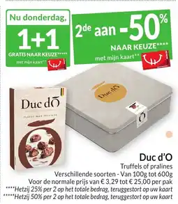 Intermarché Duc d'O Truffels of pralines aanbieding