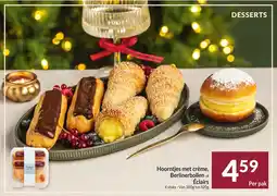Intermarché Hoorntjes met crème, Berlinerbollen of Éclairs aanbieding