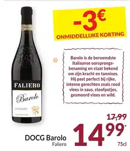 Intermarché DOCG Barolo Faliero aanbieding